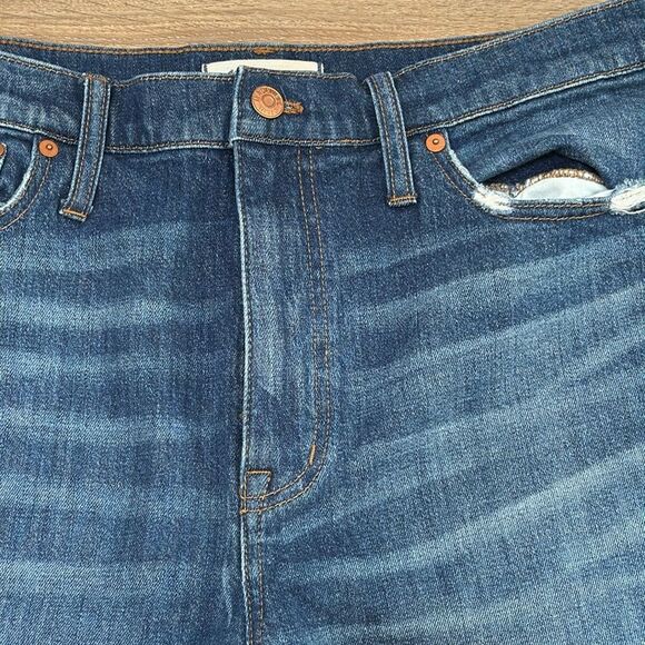 Madewell Blue The High Rise Slim Boy Jean Sz 32 - Picture 4 of 10
